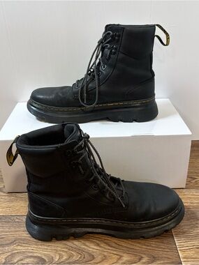 Dr Martens Tarik Black Leather Combat Boots Men’s 11 Chunky Lace Up